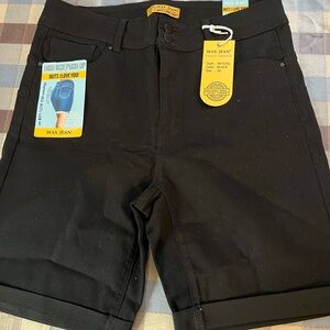 Wax Jean Black High Waist Shorts